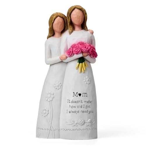 Eaprala Sculpted Hand-Painted Mother Daughter Figurine, Mothers Day Birthday Gifts for Mom, Gifts for Mom from Daughter - Image 1