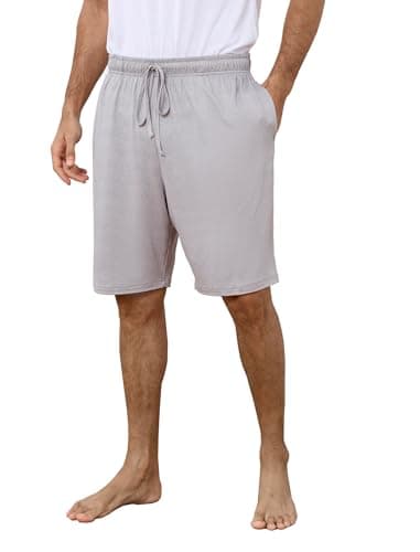 DITOK Mens Pajama Shorts Soft Lounge Sleep Joggers Adjustable Breathable Sleep Shorts with Pockets - Image 1