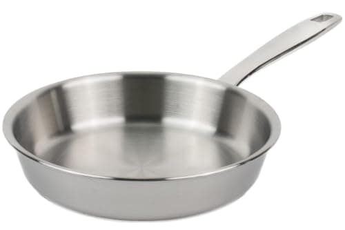 Alva Maestro 8” Stainless Steel Frying Pan – 5-Ply Skillet, Induction & Oven Safe, Professional Chef Pan with Stay-Cool Handle, Fast & Even Heating Stainless Steel Cookware - Image 1