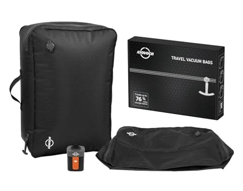 Vacuum Storage Bags with Wireless Pump 70L, 24in Vacuum Bags for Travel Reusable, IP68 Waterproof, Fits 20/24/28in Suitcase, Backpack, Home Storage (2PC + Pump) - Image 1