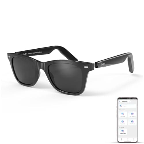 GetD 2026 AI Glasses for Men & Women, Smart Glasses Powered by ChatGPT, AI Real-time Translation with 145 Languages, 11H Music Play, Bluetooth Sunglasses with Polarized Lens, UV Protection for Travel
