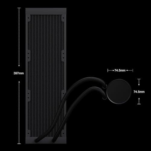 ISHEEP 360mm AIO Liquid CPU Cooler - ARGB Sync Fans, Dual Chamber Pump, Ultra-Quiet 20dB Operation, High-Performance Cooling for Intel & AMD Ryzen CPUs - Thumbnail 4