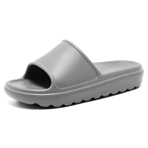GETOEU Cloud Slides for Women and Men Pillow Slides Slip-Resistant Shower Shoes Recovery Slide Sandals Cushioned Thick Pillow Slippers Comfort Indoor and Outdoor Slide,Grey - Image 1