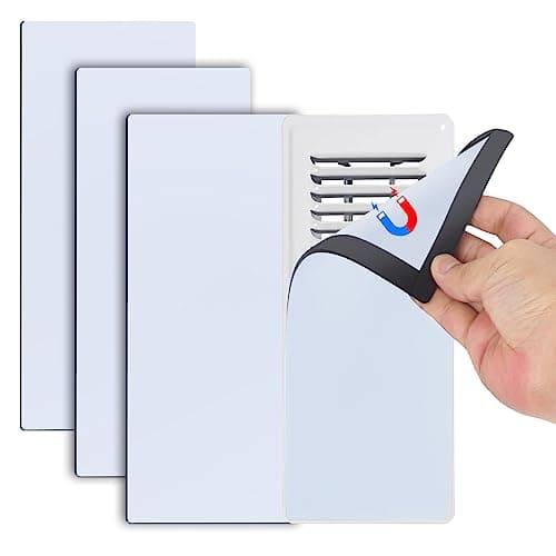 Magnetic Floor Register Vent Covers, 4 x 10 Inch Superior Hold Vent Covers for Home, Air Vent Covers for Sealing Floor, Wall, and Ceiling Registers, RV and HVAC, White - Image 1