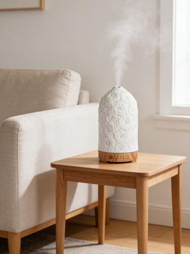 Sunflower Ceramic Essential Oil Diffusers,Small Cute for Office, Home for Aromatherapy,Bedroom Humidifier Air Fragrance,Room Scent, Smell,Light Decor para Casa De Essentials Aesthetic Electric Aroma - Thumbnail 2