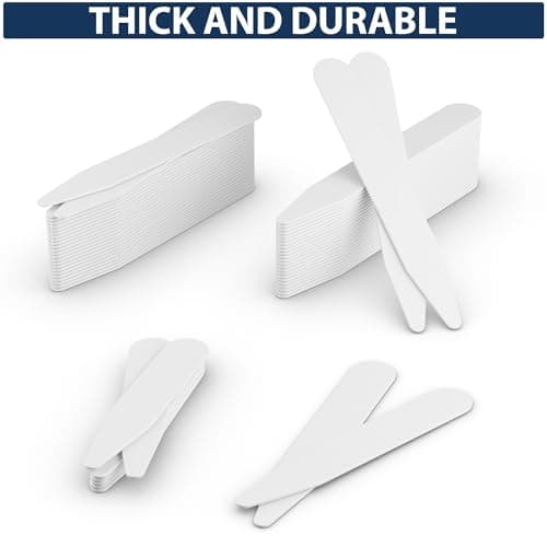 100 Plastic Collar Stays For Men Dress Shirt in Plastic Box (25-2", 25-2.2", 25-2.5", 25-2.7") - Thumbnail 4
