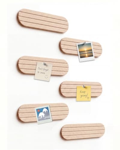 6 Pcs 15.7x3.9 Felt Board, Self-Adhesive and Removable Nano Tap Wall Decor, 0.35" Thick Freely Combinable Felt Bulletin Board for Bedroom Living Room Office Classroom Flower Shop (Dark Camel) - Image 1