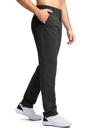 Pudolla Men's Golf Pants Stretch Work Pants for Men Dress Comfy Pants 34 Lightweight Quick Dry Casual Trousers(Black 30Wx34L) - Thumbnail 4