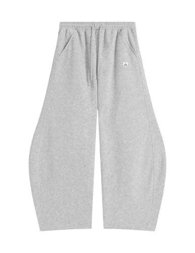 Aelfric Eden Super Baggy Barrel Sweatpants Y2K Wide Leg Pants Elastic Unisex Casual Loose Joggers Lantern Streetwear Trouser Grey S