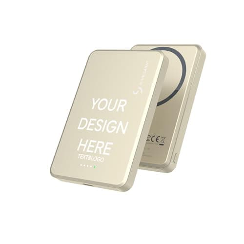 Custom power bank with a high capacity 10,000mAh magnetic metal design, MagSafe compatible portable charger for iPhone 17/16/15/14/13/12, ideal as personalized corporate gifts and bulk logo orders - Image 1