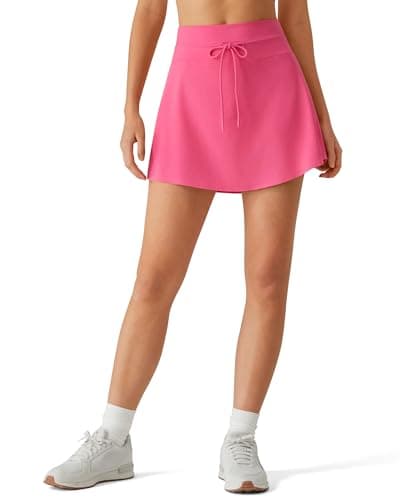 G4Free Athletic Skorts for Women with Shorts High Waisted Golf Skirt Inner Pockets A Line Comfy Tennis Workout Casual Skort(Rosy Pink,XXL) - Image 1