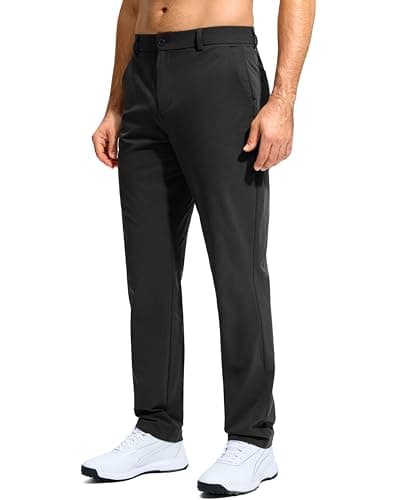 G Gradual Mens Golf Pants Stretch Dress Casual Pants 30"/32"/34" Lightweight Work Travel Slacks for Men with 4 Pockets(Black,L32.W32) - Thumbnail 2