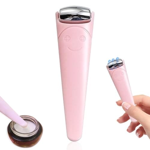 VISDOLL Mini Stainless Steel Ice Facial Roller Face & Under Eye Roller, Travel Size Cooling Facial Tool, for Under Eye Areas that Feel Puffy Or Have A Tired, Dark Look, Skincare Product Scoop - Image 1