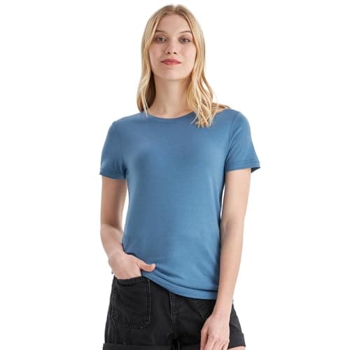 Merino Protect 100% Merino Wool T Shirts Women Crew Neck Tops Short Sleeve Odor Resistance Base Layer Travel Hiking Tee Shirt - Image 1