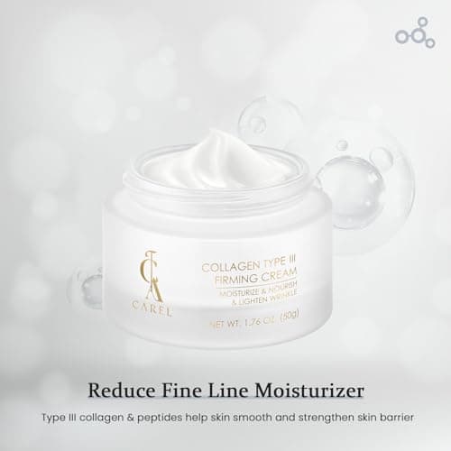 CA CAREL Peptides Collagen Firming Cream, Face Moisturizer with Advanced Peptide Complex and Ceramides for Skin Elasticity - Thumbnail 6