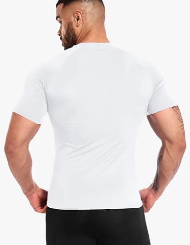 Men’s Compression Shirts Quick Dry, Top Baselayer Short Sleeve Athletic Undershirt, Workout Gym Slimming Undershirt - Thumbnail 2
