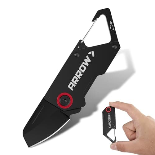 ARROW Small Folding Pocket Knife, 1.3-Inch Stainless Steel Blade, EDC Mini Pocket Knife with Bottle Opener, Gift for Men Women - Image 1