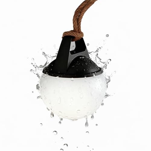 Cordless Smart Bluetooth Danish Design Globe Lamp with Rope,Outdoor Warterproof IP67,APP control Touch control,Adjustable Brightness for Bedroom Living Room Bathroom Camping Restaurant Dimmable Light - Thumbnail 2