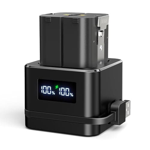 Replacement Battery for Ring Doorbell Camera 2/3/4, Spotlight Camera, Stick Up Cam and Peephole Cam, LED Display Charging Station and 2 Pack 6040mAh Lithium Batteries - Image 1