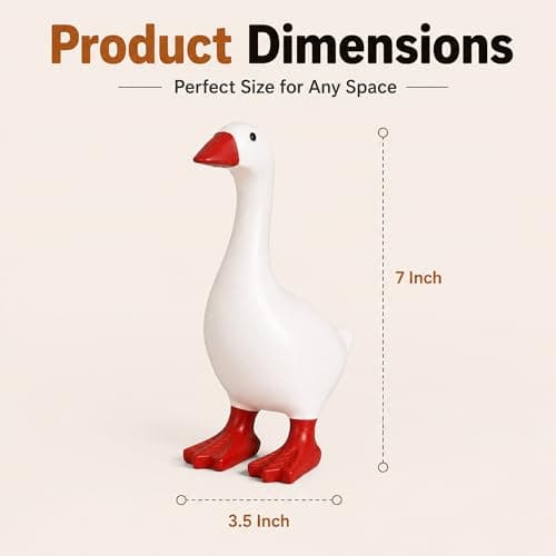 MAYIPLAY 7 Inch Desk Goose Desktop Goose Decor for Home Office Desk Tabletop Shelf Decorations Mini Porch Goose Housewarming Holiday Birthday Gifts for Women Friends Coworkers - Thumbnail 3