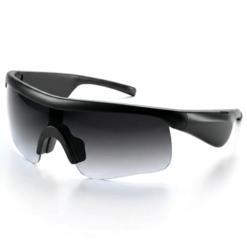 NICKLUC Bluetooth Glasses with Open Ear Speakers,Hi-Fi Stereo Sound Audio Sunglasses for Men,Polarized UV400 Waterproof for Cycling,Running,Driving