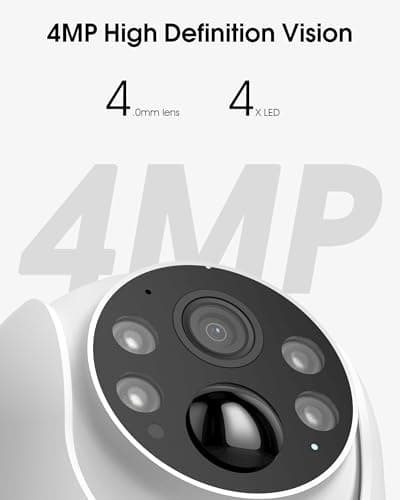 ARCCTV Solar Security Cameras Wireless Outdoor, 4MP 360° View Battery Powered Outdoor Camera, Night Vision with Spotlight, 2-Way Audio, PIR Motion Sensor, 2.4G/5G Dual Band WiFi, SD/Cloud Storage - Thumbnail 3