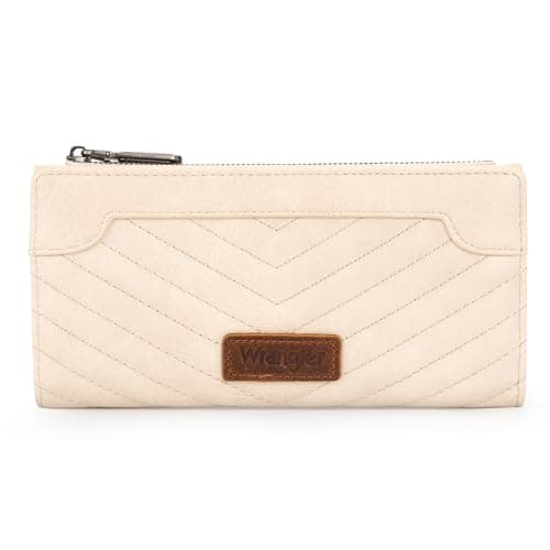 Wrangler Minimalist Wallet for Women Credit Card Wallet Ladies Travel Wallets Monederos de Mujer Card Cases & Money Organizers with Smooth Zippers Tan - Image 1