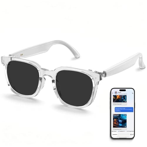 2026 AI Smart Glasses with Bluetooth,Open-Ear Audio Bluetooth Glasses for Women,Real-Time Translation 130+ Languages,AI Meeting Assistant,Gesture Control,9H Battery,35g Lightweight,Daily&Business Use - Image 1