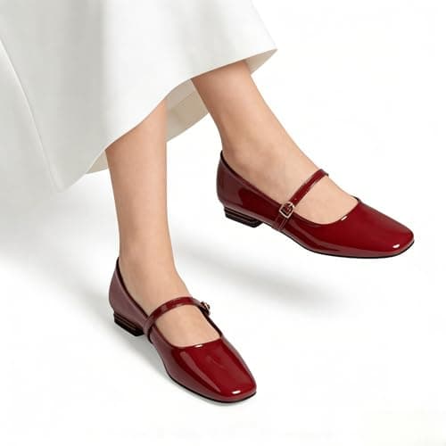 StillFancxy Women's Mary Jane Flats Closed Round Toe Ballet Flat Dressy Comfortable Slip on Shoes - Thumbnail 2