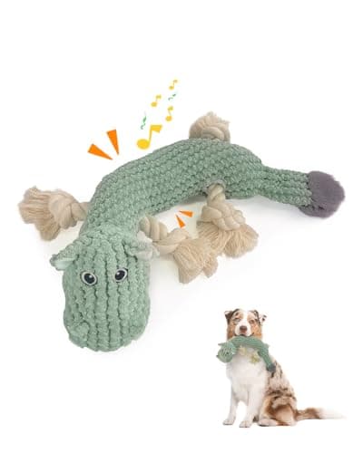FoxFocus Durable Squeaky Dog Toys for Medium Dogs to Keep Them Busy, Green - Image 1