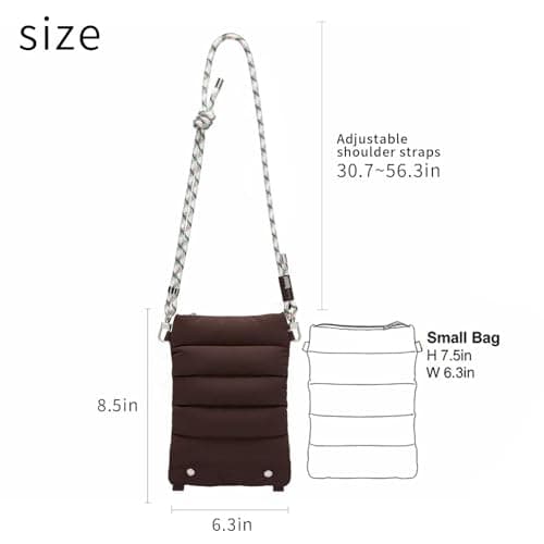 ACUARIO Small Crossbody Bag for Women, Lightweight Nylon Crossbody Bags, Trendy Womens Purse Fashion Sling Bag Handbag for Travel,gym, shopping - Thumbnail 3