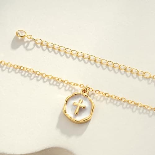 C-leen Confirmation Gifts for Teen Girls - 18K Gold Plated Cross Necklace On Your Confirmation Necklace Easter Gifts for Kids Teens - Thumbnail 5