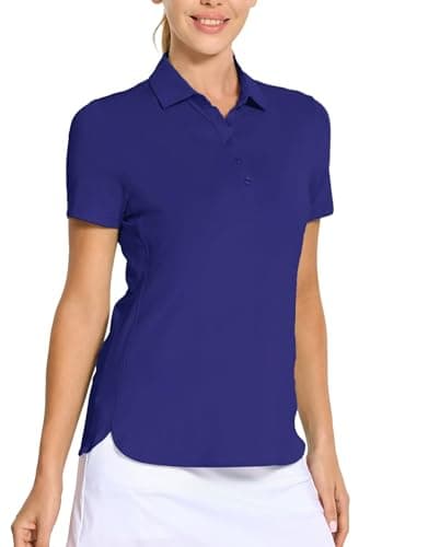 M MAELREG Womens Golf Shirt Short Sleeve Casual Lightweight Quick Dry Collared Tennis Polo Shirts for Women - Image 1