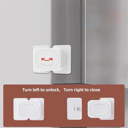 Cabinet Locks Baby Proofing Straps - Child Proof Refrigerator Lock Pack 6 Stove Oven Locks Door Strap for Kids Childproof Safety Cupboard Locks, Adhesive No Screw Latches for Drawer Toilet Lock - Thumbnail 2