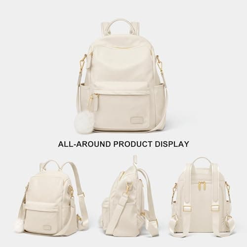 CinvaiKrose Large Capacity Backpack, Water-Resistant, 3-Way Convertible, Anti-Theft Pocket, Work Travel Laptop Bag - Thumbnail 5