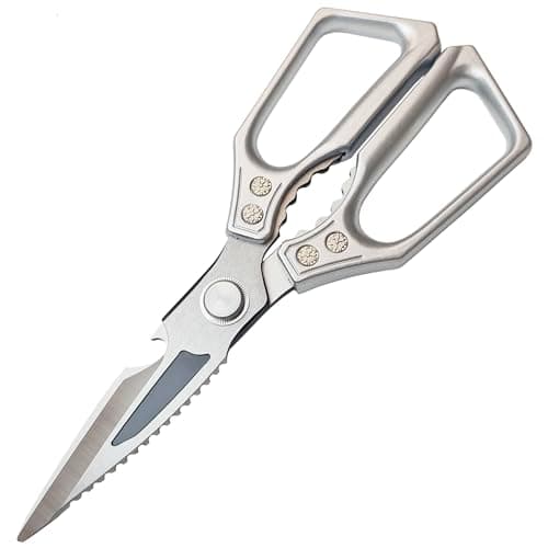 TUOLEWE Heavy Duty Kitchen Scissors - 3.0mm Thickened Professional Stainless Steel Blades, All-Purpose Dishwasher Safe Meat & Poultry Shears for Cutting Chicken Bones, Food Prep