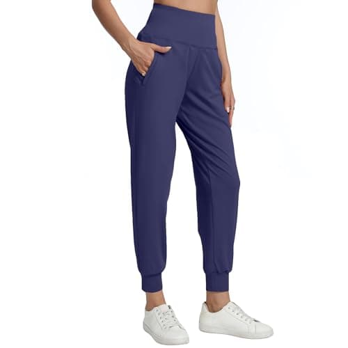 zsenoxaxi Womens Joggers with Zipper Pockets Lightweight High Waisted Athletic Tapered Pants for Travel Workout Lounge(Twilight,M) - Image 1