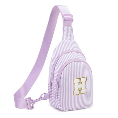 Viverte Gifts for 8 9 10 11 12 13 14 Year Old Girls Sling Bag Crossbody Bags Fanny Pack for Teen Girls Personalized Gifts for Women (Lavender-H) - Image 1