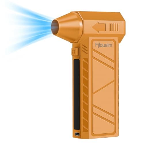 Compressed Air Duster, 130,000RPM Multi-Functional Electric Blower with 4-Speed Adjustable Settings for Dust Removal, Blowing & Suction – Ideal for Cars, Computers, Keyboards, and Outdoors（Orange） - Image 1