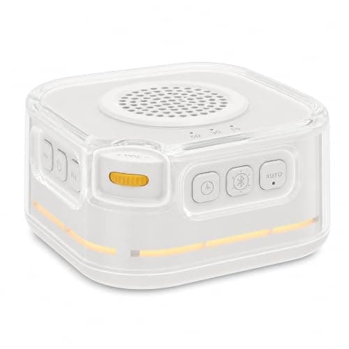 Coulunfit White Noise Sound Machine for Baby, 28 Soothing Sleep Sounds, Auto Cry Detection, Bluetooth Speaker, 3-Level Night Light,Timer,Portable Rechargeable Sleep Soother for Nursery, Home Travel