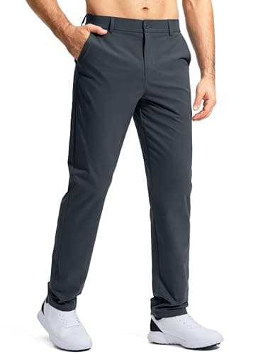 Pudolla Golf Pants for Men Stretch Dress Pants Mens Work Pants 32 Lightweight Quick Dry Casual Slacks Trousers with Pockets(Iron Grey 32Wx32L) - Image 1