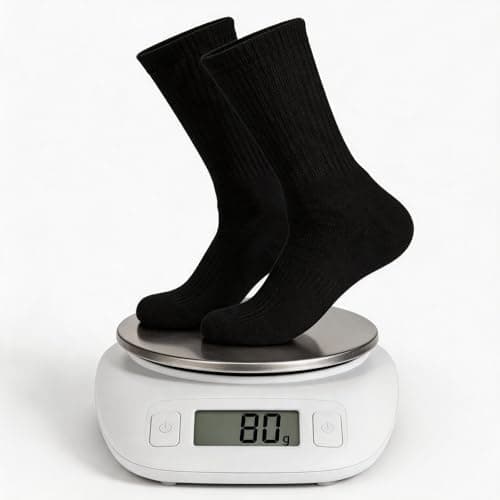 Black Socks for Men, Crew Socks for Men Athletic Feetures Cushioned with Arch Support Cotton Running Hiking Essentials Moisture Wicking,1-Pairs Premium Trial Pack - Image 1