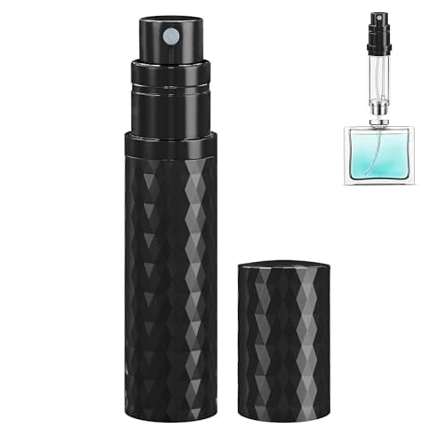 Qavhun Travel Perfume Atomizer Bottle Refillable - 5ml Leakproof Fragrances Perfume Atomizer, Portable Perfume Sprayer, Perfume Refillable Bottle for Traveling (Black) - Image 1