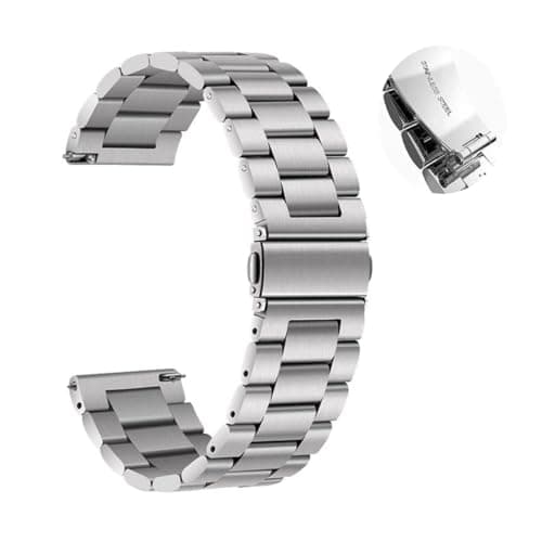 Stainless Steel Watch Band 20mm Quick Release Universal Metal Watchband,Smart Watch Strap Replacement Band for Men Women - Image 1