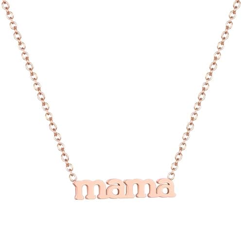 Mothers Day Gifts for Mom, for Wife - 14K Gold Mama Necklace- First Mothers Day Gifts for New Mom - Hypoallergenic, Water-Resistant & Tarnish-Free - Momma Necklace for Women - For Mother to Be - Image 1