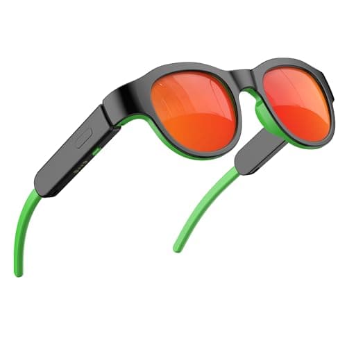 aiomoar Smart Bluetooth Sunglasses for Kids, Polarized UV Protection, Open Ear Audio, Hands-Free Calls (Red) - Image 1