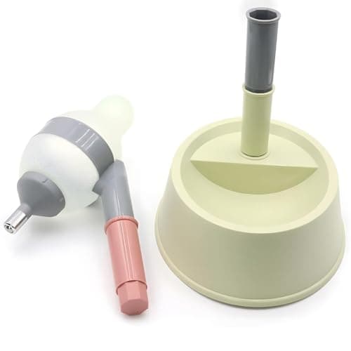 NACOCO Pet Standing Water Dispenser Cat Dog Standing Bowl with Detachable Pole Automatically Feeding Water Height Adjustable(Green-Grey) - Thumbnail 4
