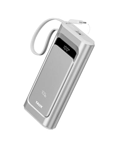 TALIX Linxt Power Bank, 100W 10000mAh Portable Charger with Built-in USB-C Cable, 3-Port Fast Charging Battery Pack for iPhone 17/16 Series, iPad, Samsung, Laptop, Switch, Flight-Approved for Travel - Image 1