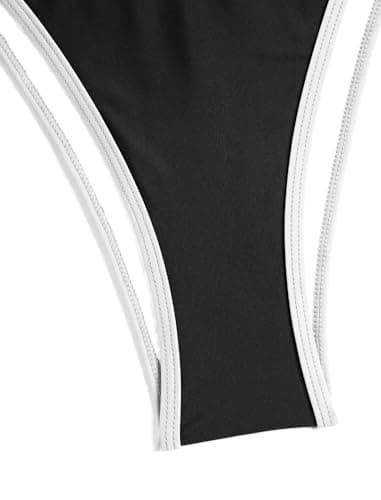 Jillumi Bathing Suit for Women Tankini Swimsuits High Waisted Bathing Suit Halter Two Piece Swimsuits Bathing Suits (Black M) - Thumbnail 6