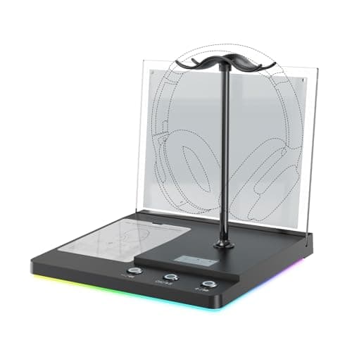 1Mii B3+ Headphone Demo Station with Bluetooth 5.3 Transmitter – Interactive Audio Display Solution for Retail, Exhibition, and Home (TF/USB/AUX Input)